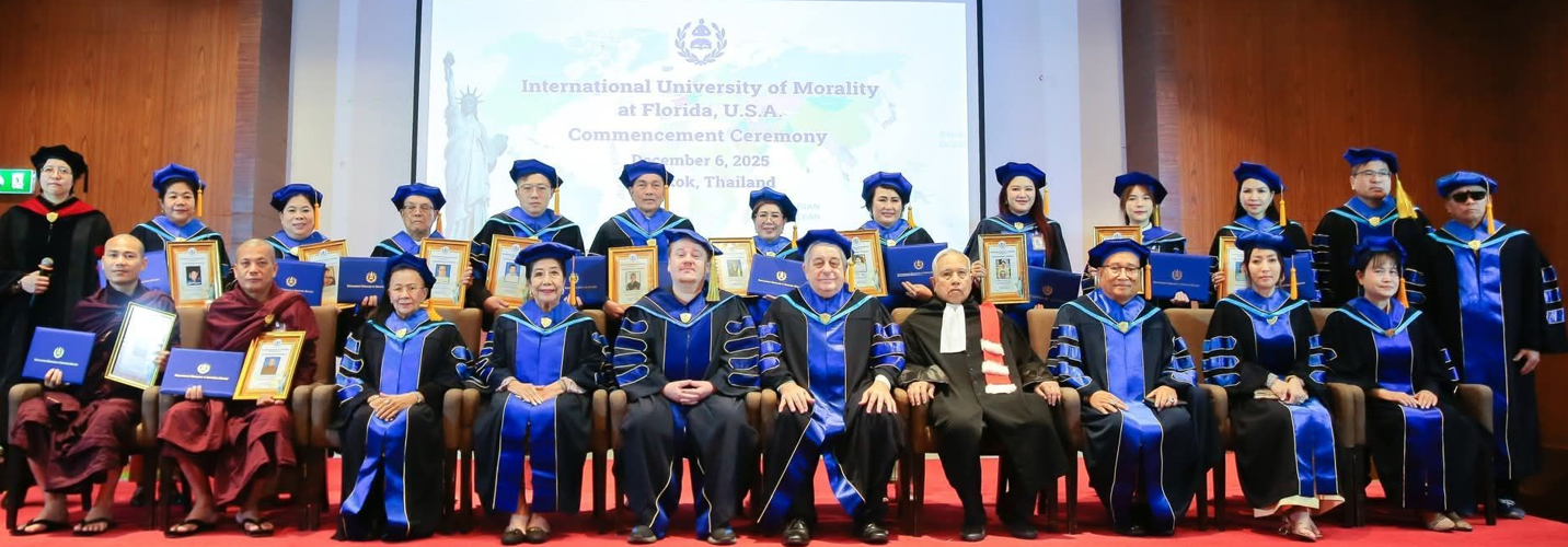 International University of Morality honorees and faculty at the Bangkok ceremony